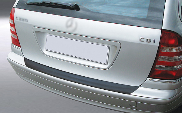 Zaščitna letvica zadnjega odbijača kompatibilna za Mercedes Benz Razred C T Model Karavan S203 02.2001-09.2007  zaščita nakladalnega roba z globokim zaščitnim robom, ABS plastika- barva črna mat