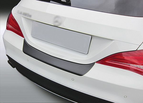 Rear Bumper Protector compatible with Mercedes Benz CLA Class Shooting break Sport & AMG Line 01.2015-02.2019  Rearguard, Tailored Fit Bumper Guard, ABS Plastic- Colour Matte Black