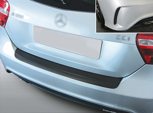 Rear Bumper Protector compatible with Mercedes Benz A Class Hatchback 09.2012-04.2018 only for AMG bumper Rearguard, Tailored Fit Bumper Guard, ABS Plastic- Colour Matte Black