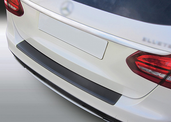 Rear Bumper Protector compatible with Mercedes Benz C Class T Model Estate S205 09.2014-02.2021 not for C63 AMG Rearguard, Tailored Fit Bumper Guard, ABS Plastic- Special Colour Silver