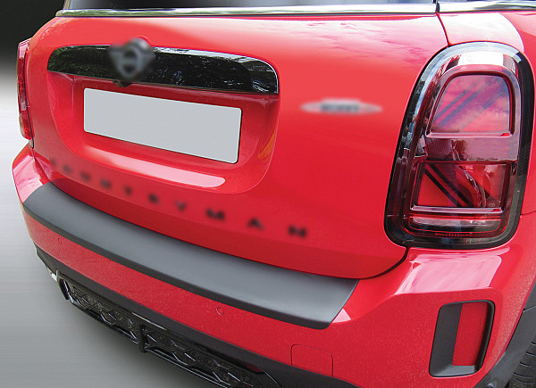 Zaščitna letvica zadnjega odbijača kompatibilna za MINI Countryman F60 Facelift 07.2020-09.2023 tudi za JCW zaščita nakladalnega roba z globokim zaščitnim robom, ABS plastika- barva črna mat