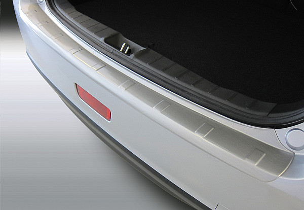 Ladekantenschutz passend für Mitsubishi ASX ab BJ. 11.2012-9.2017  passgenau mit Abkantung ABS- Sonderfarbe Aluminium Gebürstet Optik