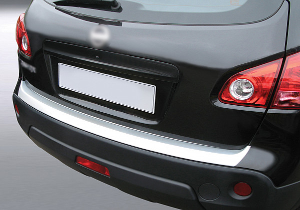 Ladekantenschutz passend für Nissan Qashqai ab BJ. 2.2007-10.2014 nicht für Modell +2 passgenau mit Abkantung ABS- Sonderfarbe Silber