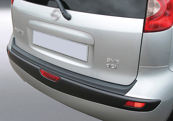 Ladekantenschutz passend für Nissan Note ab BJ. 1.2006-8.2013  passgenau mit Abkantung ABS- Farbe schwarz