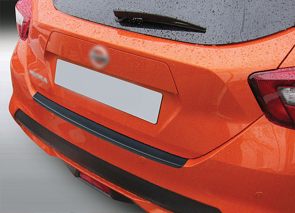 Ladekantenschutz passend für Nissan Micra ab BJ. 3.2017-3.2023  passgenau mit Abkantung ABS- Farbe schwarz