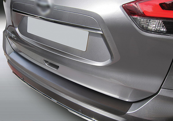 Ladekantenschutz passend für Nissan X-Trail ab BJ. 8.2017-8.2022  passgenau mit Abkantung ABS- Sonderfarbe Aluminium Gebürstet Optik
