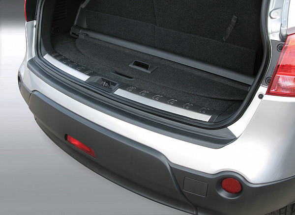 Ladekantenschutz passend für Nissan Qashqai Plus 2 (+2) ab BJ. 2.2007-10.2014  passgenau mit Abkantung ABS- Sonderfarbe Carbon Optik