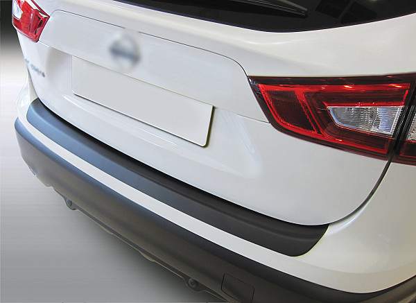 Ladekantenschutz passend für Nissan Qashqai ab BJ. 2.2014-7.2017  passgenau mit Abkantung ABS- Sonderfarbe Piano Schwarz