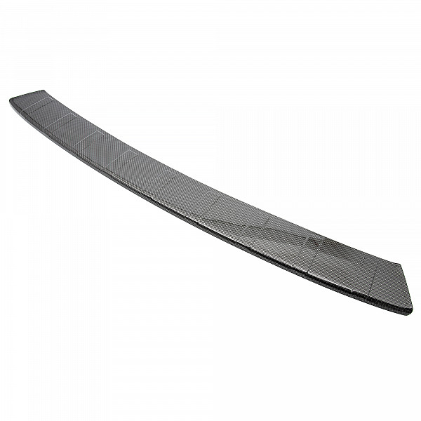 Rear Bumper Protector compatible with Opel Zafira Life 09.2016->  Rearguard, Tailored Fit Bumper Guard, ABS Plastic- Special Colour Carbon Look