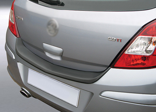 Zaščitna letvica zadnjega odbijača kompatibilna za Opel Corsa D 06.2006-11.2014 5 vratni zaščita nakladalnega roba z globokim zaščitnim robom, ABS plastika- barva črna mat