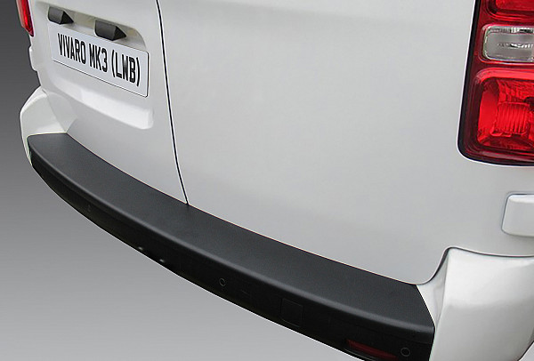 Ladekantenschutz passend für Opel Vivaro C ab BJ. 7.2019> mit langem Radstand passgenau mit Abkantung ABS- Farbe schwarz