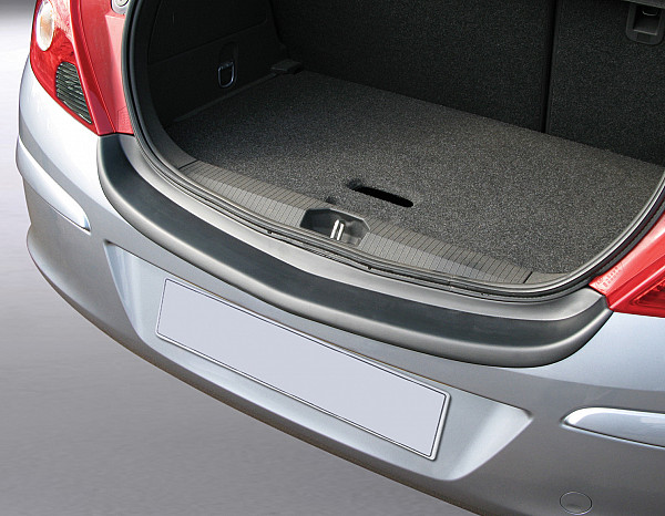 Rear Bumper Protector compatible with Opel Corsa D 06.2006-11.2014 3 doors Rearguard, Tailored Fit Bumper Guard, ABS Plastic- Special Colour Silver