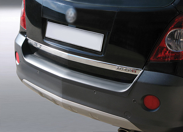Rear Bumper Protector compatible with Opel Antara 11.2006-03.2015  Rearguard, Tailored Fit Bumper Guard, ABS Plastic- Special Colour Carbon Look
