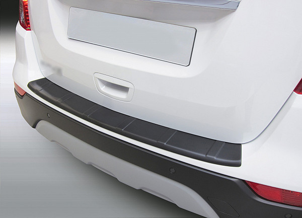 Zaštitna letva stražnjeg branika pogodno za Opel Mokka X 10.2016-08.2020  precizno pristajanje s dubokim zaštitnim rubom, ABS plastika- posebna boja izgled brušeni aluminij