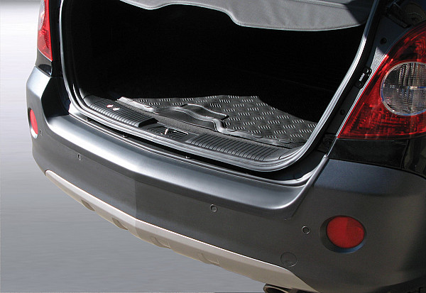 Rear Bumper Protector compatible with Opel Antara 11.2006-03.2015  Rearguard, Tailored Fit Bumper Guard, ABS Plastic- Special Colour Carbon Look