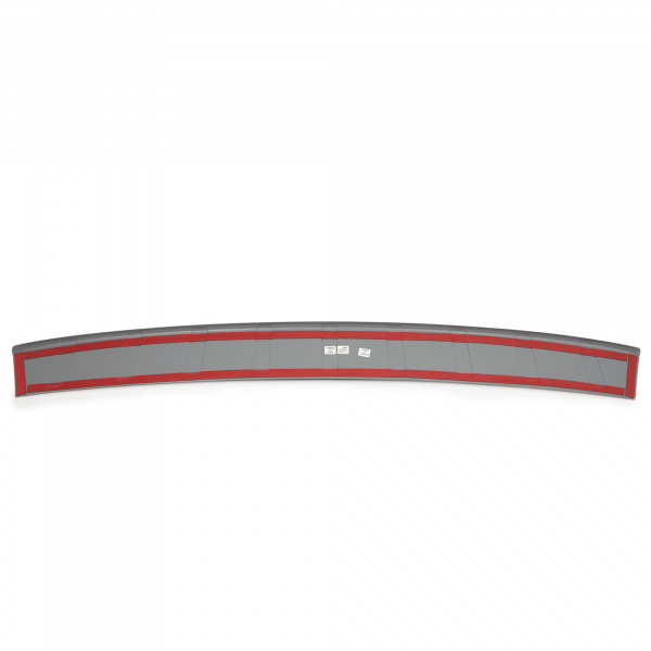 Rear Bumper Protector compatible with Opel Zafira Life 09.2016->  Rearguard, Tailored Fit Bumper Guard, ABS Plastic- Special Colour Brushed Aluminum Look