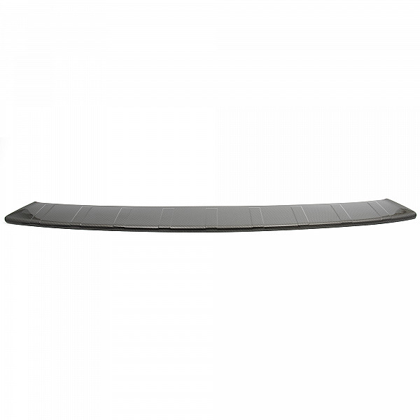 Rear Bumper Protector compatible with Opel Zafira Life 09.2016->  Rearguard, Tailored Fit Bumper Guard, ABS Plastic- Special Colour Carbon Look