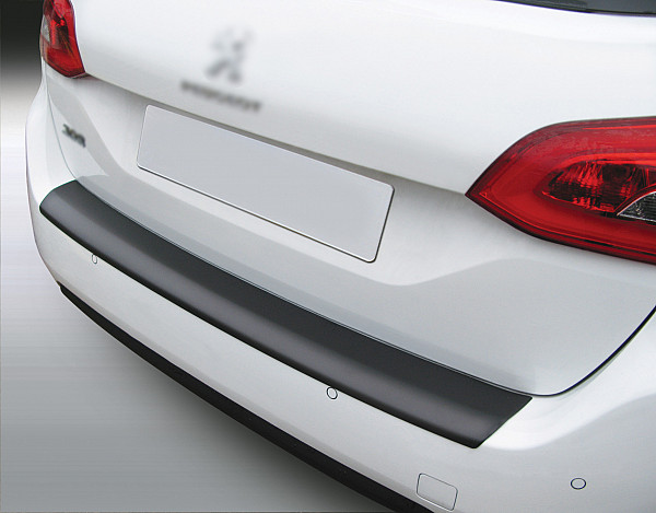 Ladekantenschutz passend für Peugeot 308 SW Kombi ab BJ. 3.2014-6.2021  passgenau mit Abkantung ABS- Sonderfarbe Aluminium Gebürstet Optik