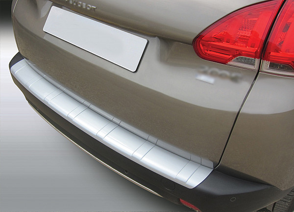 Zaščitna letvica zadnjega odbijača kompatibilna za Peugeot 2008 04.2013-12.2019  zaščita nakladalnega roba z globokim zaščitnim robom, ABS plastika- barva črna mat