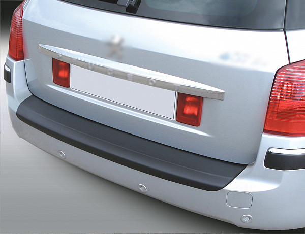 Ladekantenschutz passend für Peugeot 407 SW Kombi ab BJ. 9.2004-3.2009  passgenau mit Abkantung ABS- Farbe schwarz