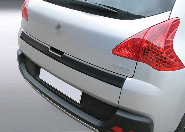 Rear Bumper Protector compatible with Peugeot 3008 06.2009-09.2016  Rearguard, Tailored Fit Bumper Guard, ABS Plastic- Special Colour Carbon Look