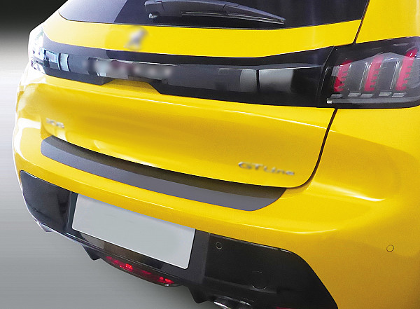 Ladekantenschutz passend für Peugeot 208 & e-208 ab BJ. 12.2019>  passgenau mit Abkantung ABS- Farbe schwarz
