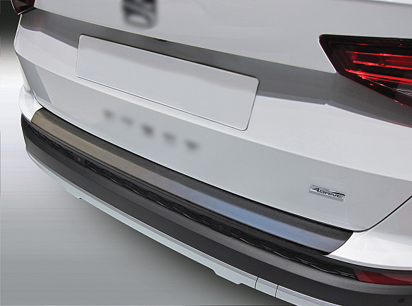 Zaštitna letva stražnjeg branika pogodno za Seat Ateca 09.2016-> & Ateca Cupra precizno pristajanje s dubokim zaštitnim rubom, ABS plastika- posebna boja izgled brušeni aluminij