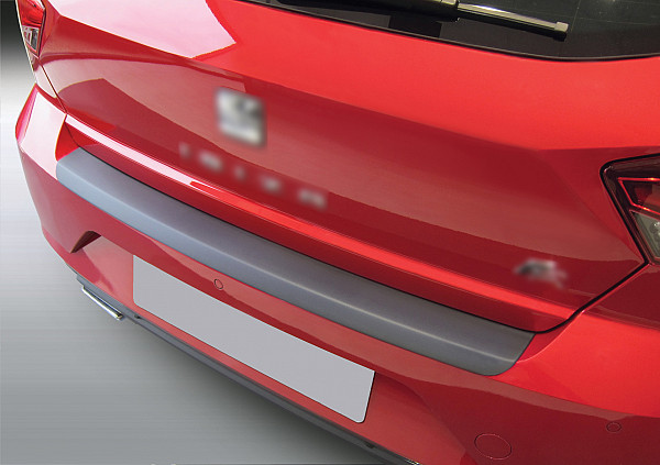 Zaštitna letva stražnjeg branika pogodno za Seat Ibiza 06.2017->  precizno pristajanje s dubokim zaštitnim rubom, ABS plastika- posebna boja izgled brušeni aluminij