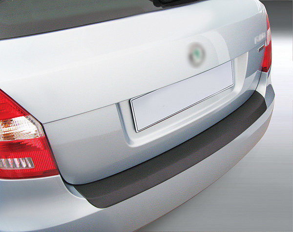 Ladekantenschutz passend für Skoda Fabia Schrägheck ab BJ. 4.2010-10.2014 MKII passgenau mit Abkantung ABS- Farbe schwarz