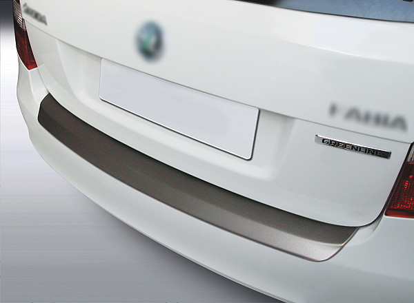 Ladekantenschutz passend für Skoda Fabia Combi Kombi ab BJ. 4.2010-1.2015 MKII passgenau mit Abkantung ABS- Farbe schwarz
