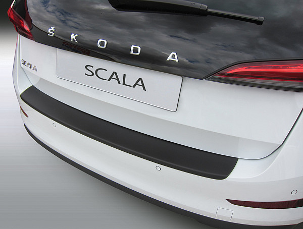 Rear Bumper Protector compatible with Skoda Scala 05.2019->  Rearguard, Tailored Fit Bumper Guard, ABS Plastic- Colour Matte Black