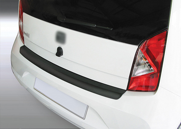 Rear Bumper Protector compatible with Skoda Citigo e Electric 01.2020->  Rearguard, Tailored Fit Bumper Guard, ABS Plastic- Colour Matte Black