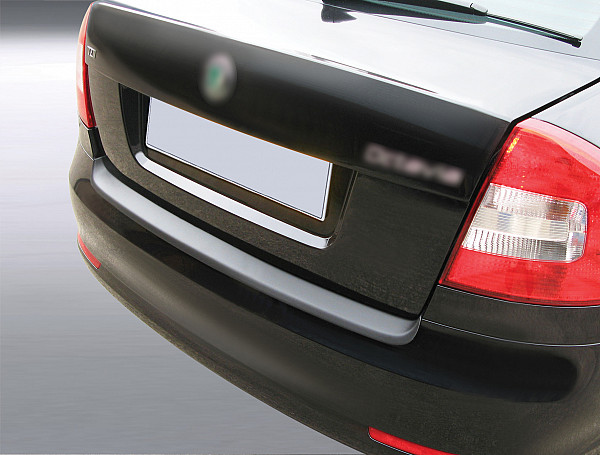 Rear Bumper Protector compatible with Skoda Octavia II Limousine 01.2009-01.2013  Rearguard, Tailored Fit Bumper Guard, ABS Plastic- Colour Matte Black
