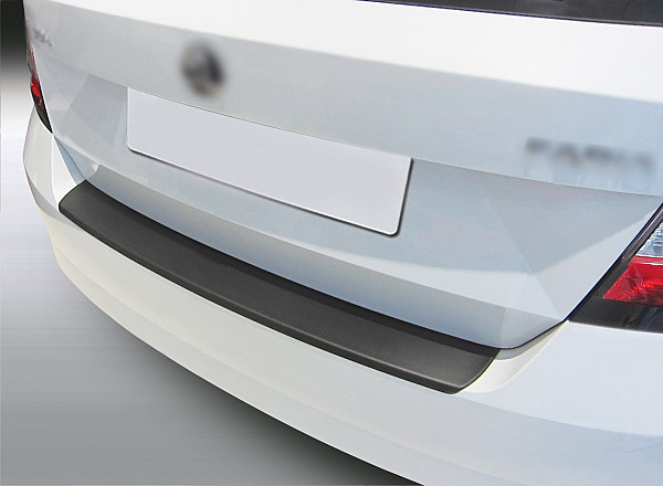 Ladekantenschutz passend für Skoda Fabia Schrägheck ab BJ. 11.2014-8.2018 MKIII passgenau mit Abkantung ABS- Sonderfarbe Aluminium Gebürstet Optik
