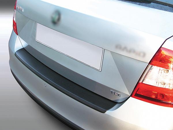 Zaštitna letva stražnjeg branika pogodno za Skoda Rapid Limuzina 10.2012-02.2019  precizno pristajanje s dubokim zaštitnim rubom, ABS plastika- boja crna mat