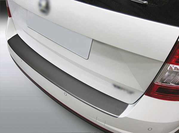 Rear Bumper Protector compatible with Skoda Octavia III Combi Laurin & Klement 06.2013-04.2017  Rearguard, Tailored Fit Bumper Guard, ABS Plastic- Colour Matte Black