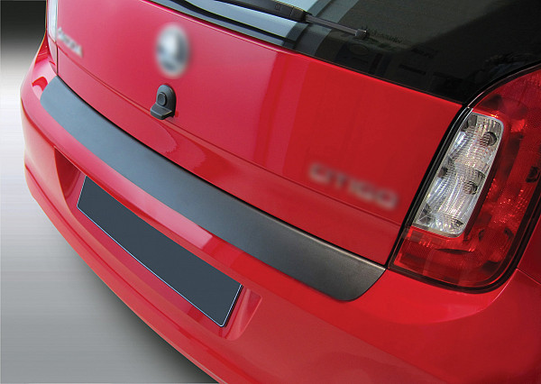 Zaščitna letvica zadnjega odbijača kompatibilna za Skoda Citigo 05.2012-08.2020  zaščita nakladalnega roba z globokim zaščitnim robom, ABS plastika- barva črna mat