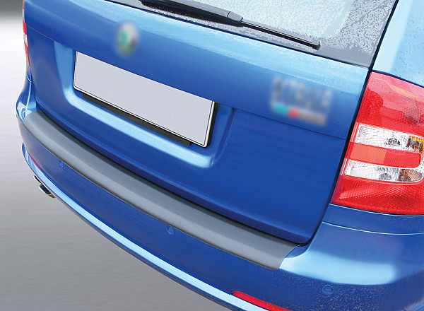 Rear Bumper Protector compatible with Skoda Octavia II RS Combi Estate 01.2009-05.2013 only for RS Kombi Rearguard, Tailored Fit Bumper Guard, ABS Plastic- Colour Matte Black