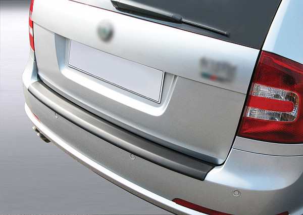 Zaštitna letva stražnjeg branika pogodno za Skoda Octavia II RS Combi Karavan 01.2006-05.2009 samo za RS Kombi precizno pristajanje s dubokim zaštitnim rubom, ABS plastika- boja crna mat