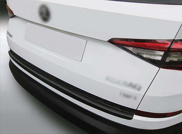 Zaščitna letvica zadnjega odbijača kompatibilna za Skoda Kodiaq 11.2016-06.2021  zaščita nakladalnega roba z globokim zaščitnim robom, ABS plastika- barva črna mat