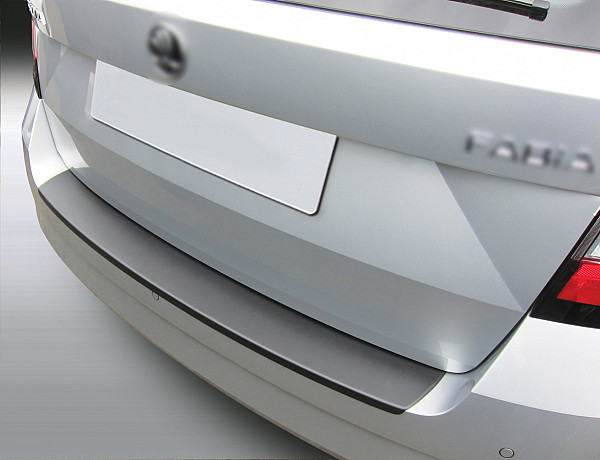 Rear Bumper Protector compatible with Skoda Fabia Combi Estate 02.2015-04.2022 MKIII Rearguard, Tailored Fit Bumper Guard, ABS Plastic- Colour Matte Black