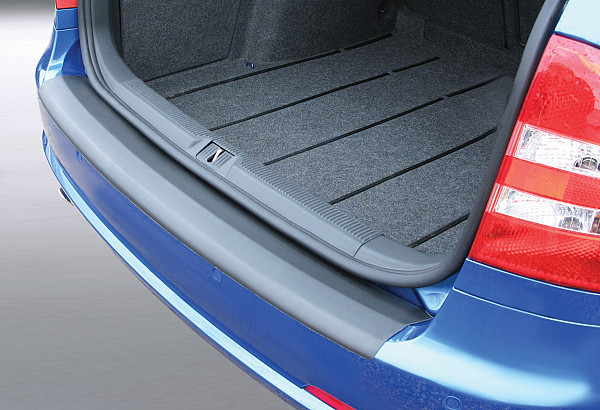 Rear Bumper Protector compatible with Skoda Octavia II RS Combi Estate 01.2009-05.2013 only for RS Kombi Rearguard, Tailored Fit Bumper Guard, ABS Plastic- Colour Matte Black