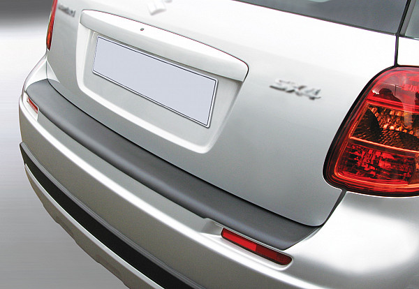 Rear Bumper Protector compatible with Suzuki SX4 Classic  06.2006-02.2013 also for Facelift Rearguard, Tailored Fit Bumper Guard, ABS Plastic- Colour Matte Black
