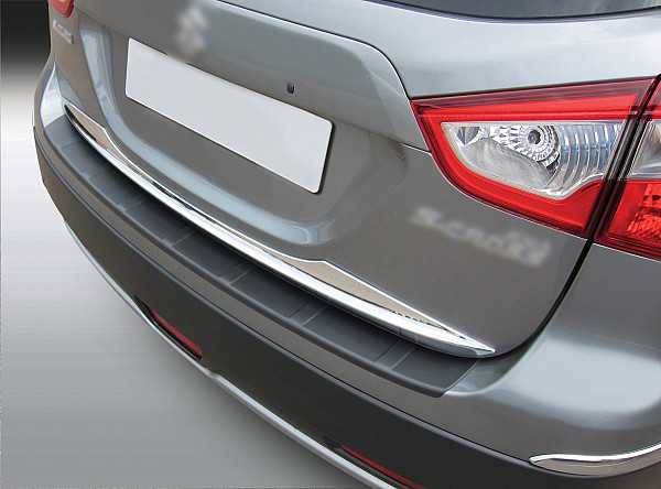 Zaštitna letva stražnjeg branika pogodno za Suzuki SX4 S Cross 10.2013-12.2021  precizno pristajanje s dubokim zaštitnim rubom, ABS plastika- boja crna mat