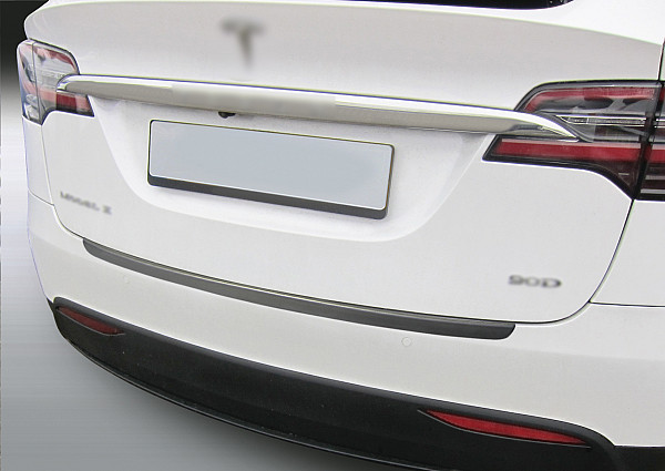 Zaštitna letva stražnjeg branika pogodno za Tesla Model X 06.2016->  precizno pristajanje s dubokim zaštitnim rubom, ABS plastika- boja crna mat