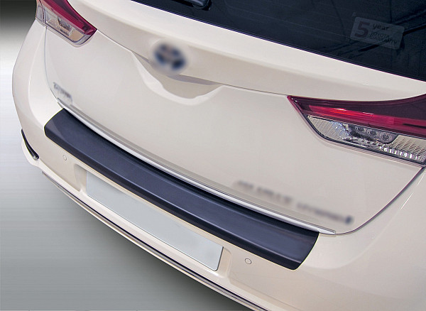Zaščitna letvica zadnjega odbijača kompatibilna za Toyota Auris Hatchback 09.2015-03.2019  zaščita nakladalnega roba z globokim zaščitnim robom, ABS plastika- barva črna mat