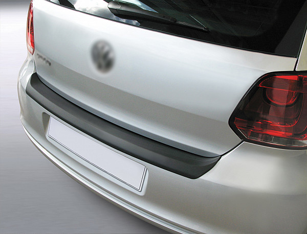 Ladekantenschutz passend für Volkswagen Polo ab BJ. 6.2009-4.2014  passgenau mit Abkantung ABS- Farbe schwarz