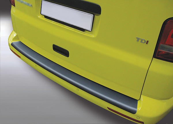 Ladekantenschutz passend für Volkswagen T5 ab BJ. 5.2012-5.2015 Transporter Multivan Caravelle passgenau mit Abkantung ABS- Farbe schwarz