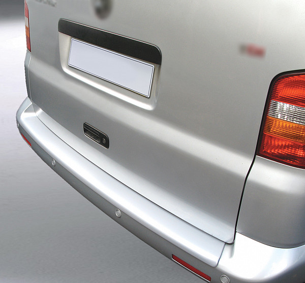 Ladekantenschutz passend für Volkswagen T5 ab BJ. 4.2003-5.2012 Transporter Multivan Caravelle passgenau mit Abkantung ABS- Sonderfarbe Silber