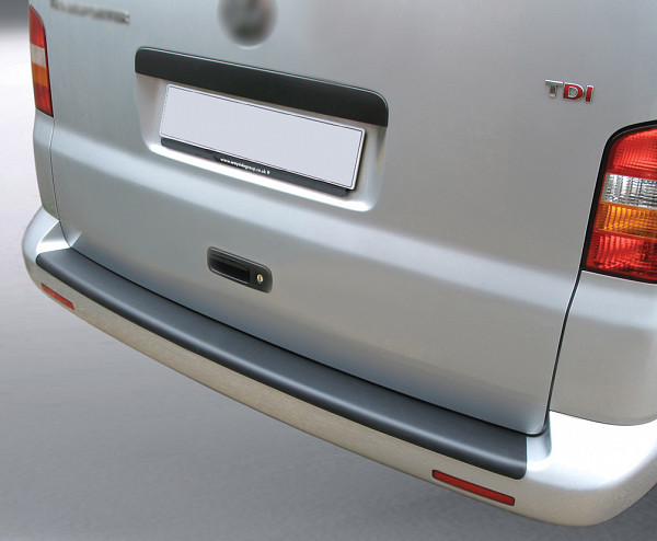 Ladekantenschutz passend für Volkswagen T5 ab BJ. 4.2003-5.2012 Transporter Multivan Caravelle passgenau mit Abkantung ABS- Farbe schwarz